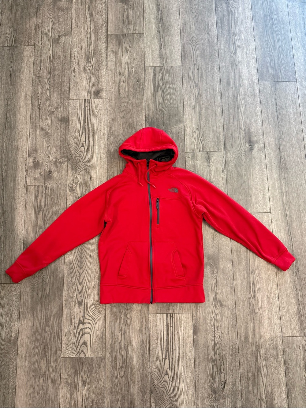 The North Face Red Full Zip Fleece Men’s Size: Small Fleece Jacket